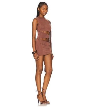 Jaded London Layered Mini Dress in Natural | Lyst Jaded London Layered Mini Dress in Natural | Lyst