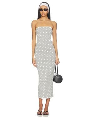ROWEN ROSE Bustierkleid Mit Polka-Dots - Weiß