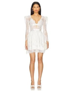 For Love & Lemons Annabelle Lace Mini Dress - White