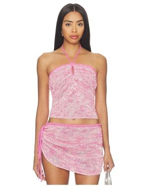 Asta Resort Olivia Halter Top - Pink