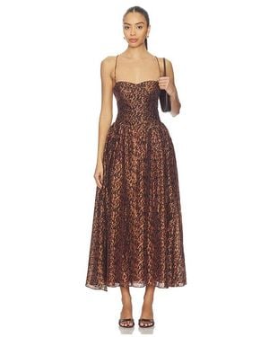 Bardot Estie Printed Maxi Dress - Brown