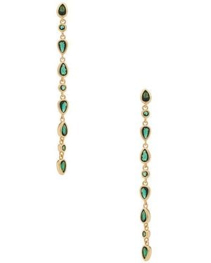 Ettika Crystal Rainfall Earrings - Green