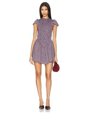 Apres Studio Ruched Mini Dress - Red