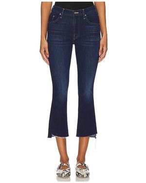 Mother Lil' Insider Crop Step Fray フレアレッグ - ブルー