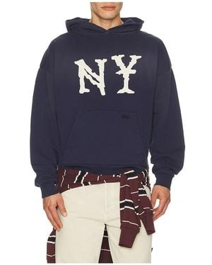 Duke & Dexter Ny Embroidered Hoodie - Blue