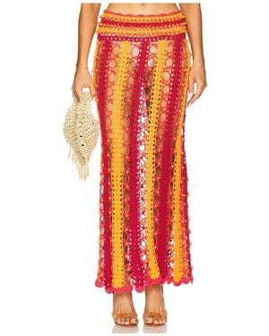 Celiab Falda En Talla En - Rojo