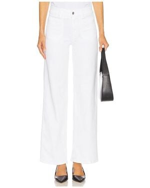 FRAME Le Slim Palazzo Modernist Pocket Jeans - White