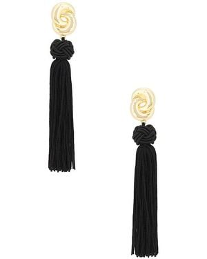 Luv Aj The Solstice Knot Tassel Earrings - Black