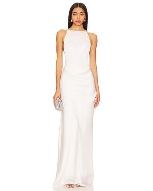 Ceren Ocak Satin Dress - White