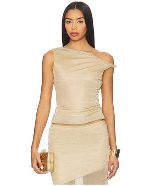 Runaway the Label Elaine One Shoulder Top - Natural