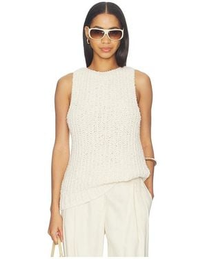 Balmain Cotton Blend Knit Top - Natural