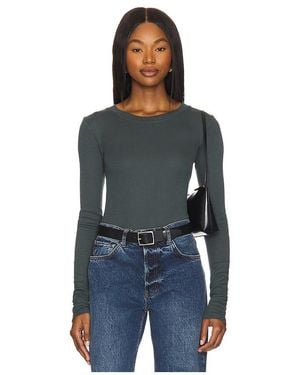 Lamade Long Sleeve Crew Neck Top - Blue