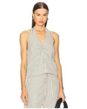 LNA Cora Plaid Halter - Weiß