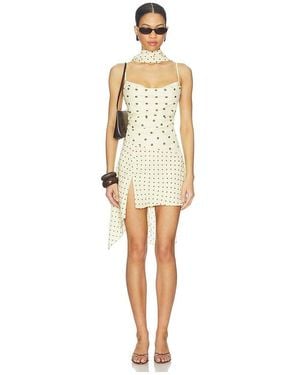 Runaway the Label Alora Scoop Neck Mini Dress - Natural