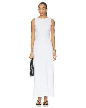 Leset Nando Boatneck Maxi Dress - White