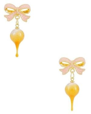 OTTOLINGER Boucles D'Oreilles Perle À Nœud En - Métallisé