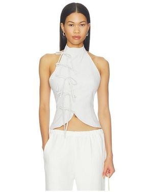 ALL THE WAYS Shelbie Halter Top - White