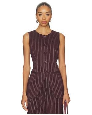 Simon Miller Sabine Pinstripe Vest - Purple