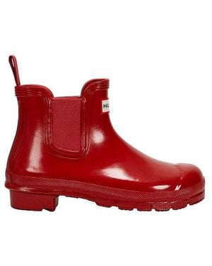 HUNTER Original Chelsea Gloss Boot - Red