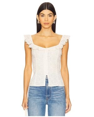 Line & Dot Aurelia Top - Blue