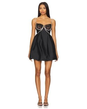 Self-Portrait Diamante Mini Dress - Black