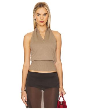 geel Neckholder-Top Marcelo - Mehrfarbig