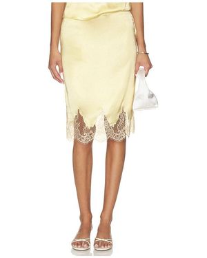 L'academie 'Academie Geneia Midi Skirt - Yellow