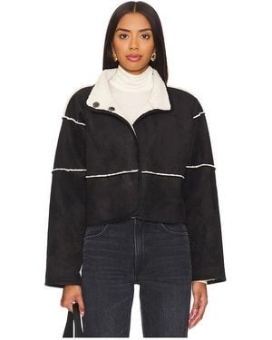 Velvet By Graham & Spencer Kelly Reversible Sherpa Jacket - Black
