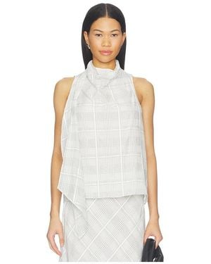 Rag & Bone Adela Plaid Top - White