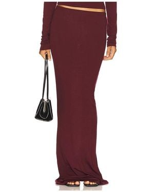 ÉTERNE Maxi Soft Jersey Skirt - Red
