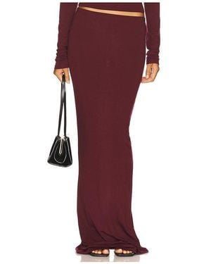 ÉTERNE Maxi Soft Jersey Skirt - Red