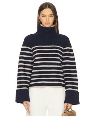Rag & Bone Ilaria Stripe Turtleneck - Blue