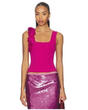 Aje. Emmy Flower Knit Tank Top - Pink