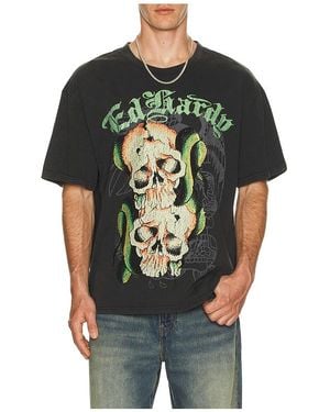 Ed Hardy Skull Snakes Boxy Tee - Black