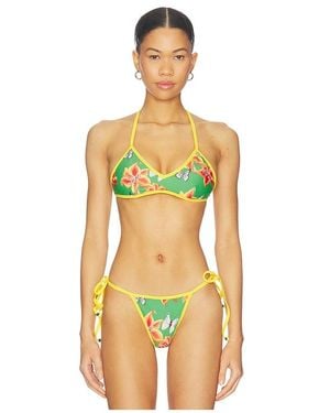 Juliet Johnstone Painted Lady Bikini Top - Yellow