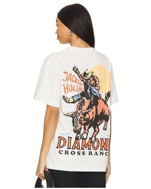 Diamond Cross Ranch Sunshine Bull Ride Tee - White