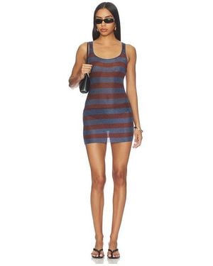 SER.O.YA Vestido De Punto Metalizado Benni En Color Óxido Talla (También En Xs, S, M, Xl) - Rojo