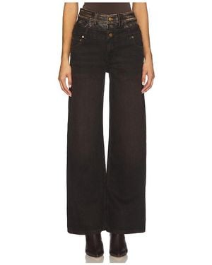 Jonathan Simkhai Kove Double Waistband Wide Leg - Black