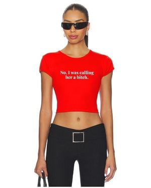 Other Her Cardi B Rib Tee In Red