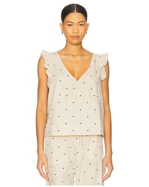 WeWoreWhat Ruffle Sleeve Boxy Top - Natural