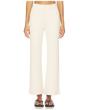 Lunya Cozy Cotton Silk Ribbed Pant - White
