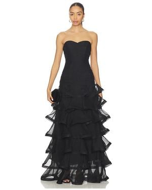Elliatt Evelin Tiered Gown - Black