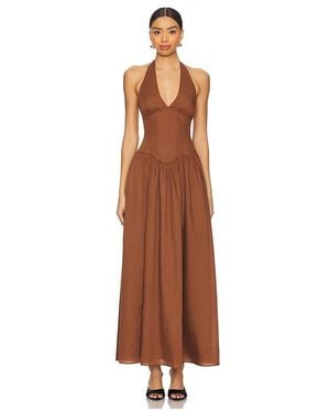 MORE TO COME Bexley Maxi Dress - Brown