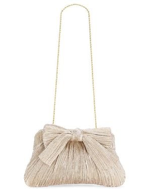 Loeffler Randall POCHETTE PLISSÉE AVEC NŒUD RAYNE en Metallic Neutral. - Neutre