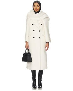 Susanna Chow Collette Scarf Coat - White