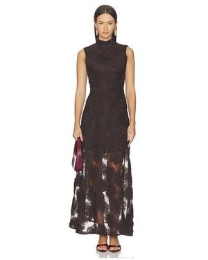 ROTATE BIRGER CHRISTENSEN 3D Flower Maxi Dress - White