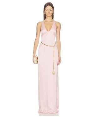 SIDERA Celeste Belt Detail Gown - Pink