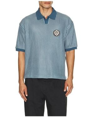Honor The Gift Striped Knit Polo - Blue