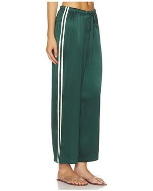 DONNI. The Silk Stripe Crop Pant - Green