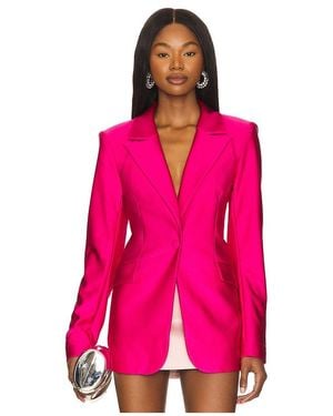 GOOD AMERICAN Compression Shine Sculpted Blazer - Pink